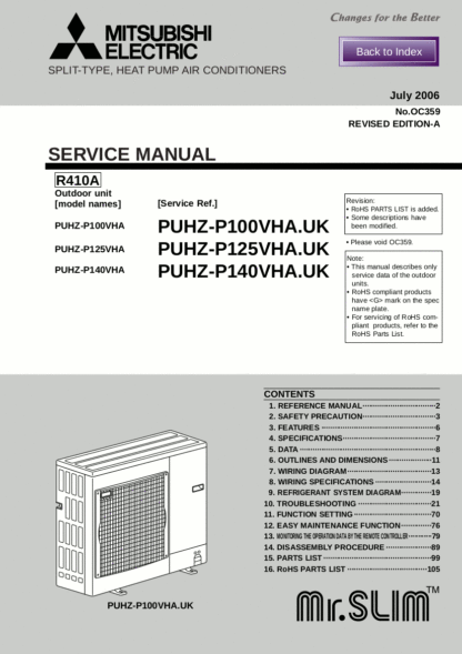 Mitsubishi Air Conditioner Service Manual 103