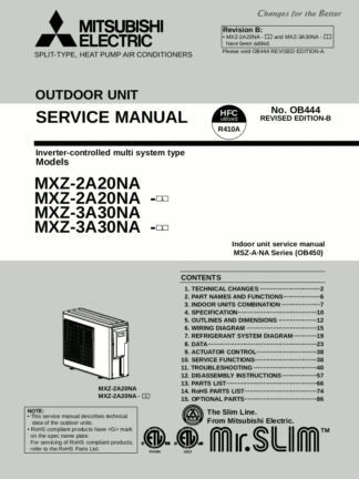Mitsubishi Air Conditioner Service Manual 12