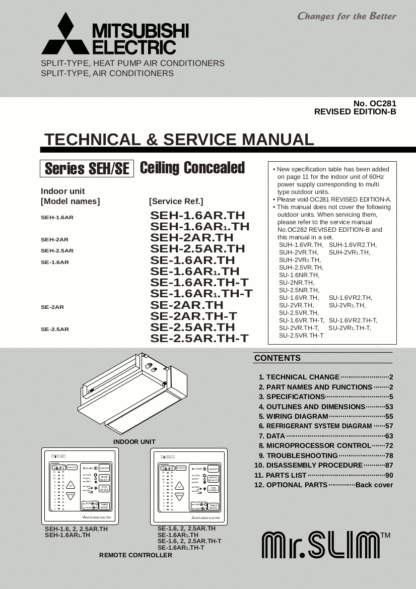 Mitsubishi Air Conditioner Service Manual 13
