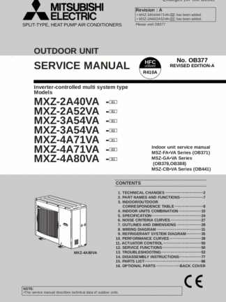 Mitsubishi Air Conditioner Service Manual 15