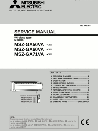 Mitsubishi Air Conditioner Service Manual 16