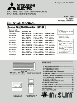 Mitsubishi Air Conditioner Service Manual 17