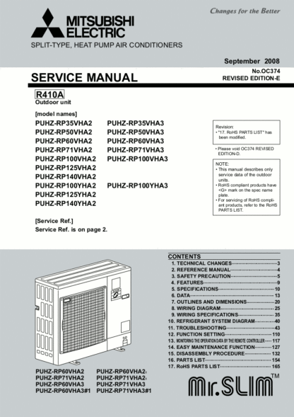 Mitsubishi Air Conditioner Service Manual 18
