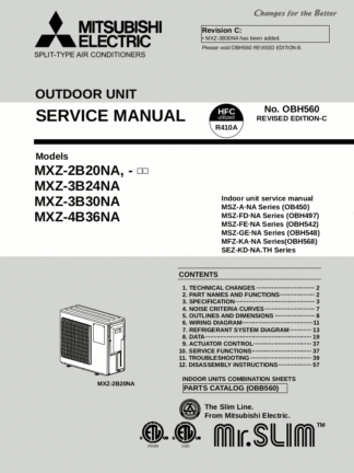 Mitsubishi Air Conditioner Service Manual 19