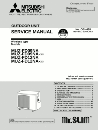 Mitsubishi Air Conditioner Service Manual 25