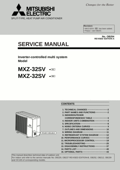 Mitsubishi Air Conditioner Service Manual 26