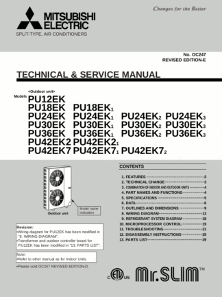 Mitsubishi Air Conditioner Service Manual 41