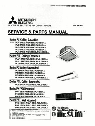 Mitsubishi Air Conditioner Service Manual 72