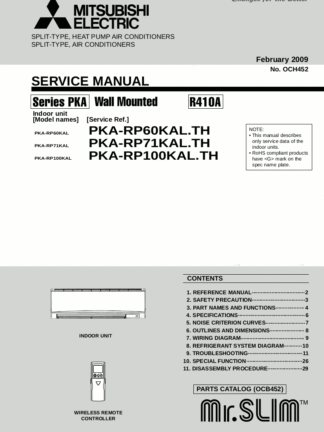 Mitsubishi Air Conditioner Service Manual 84