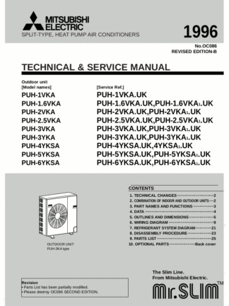 Mitsubishi Air Conditioner Service Manual 93