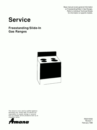 Amana Food Warmer Service Manual 05