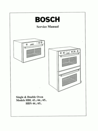 Bosch Food Warmer Service Manual 01