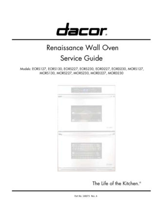 Dacor Oven Service Manual 02