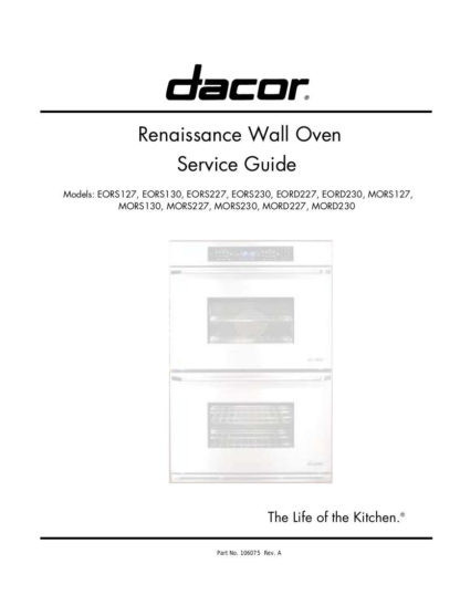 Dacor Oven Service Manual 02