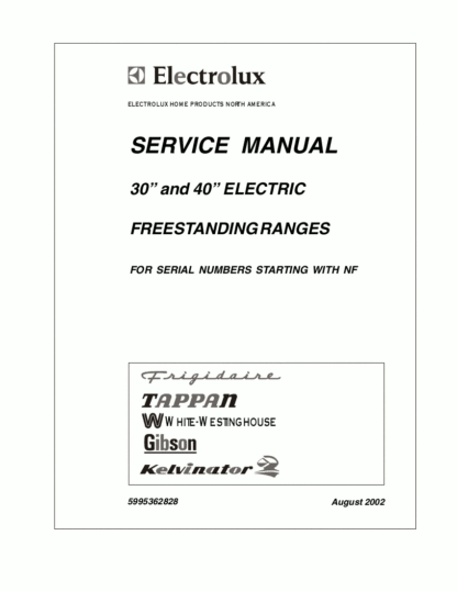 Frigidaire Food Warmer Service Manual 4