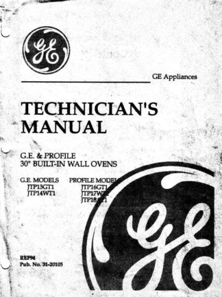 GE Range Service Manual