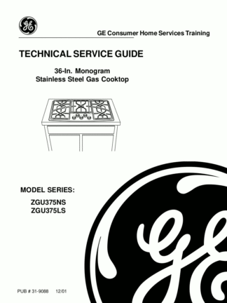 GE Range Service Manual 06