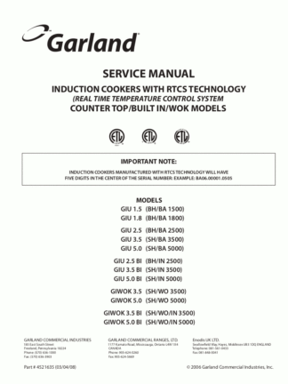 Garland Food Warmer Service Manual 03