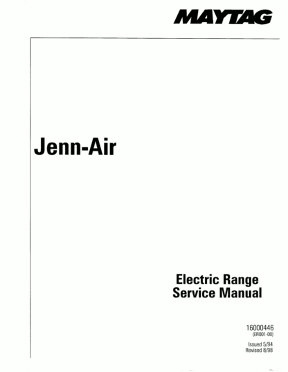 Jenn Air Food Warmer Service Manual 16