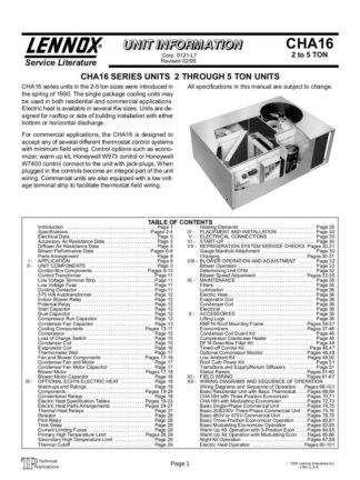 Lennox Air Conditioner Service Manual 97