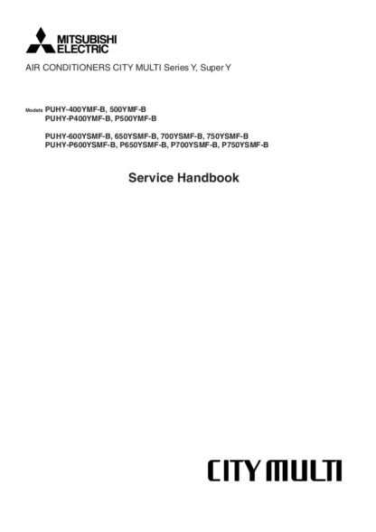 Mitsubishi Air Conditioner Service Manual 20