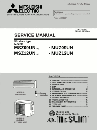 Mitsubishi Air Conditioner Service Manual 102