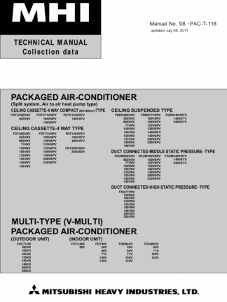 Mitsubishi Air Conditioner Service Manual 112