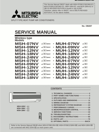 Mitsubishi Air Conditioner Service Manual 30