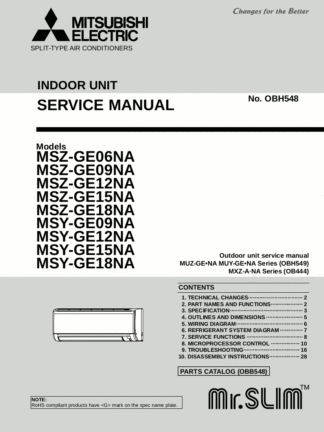 Mitsubishi Air Conditioner Service Manual 32