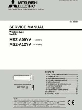 Mitsubishi Air Conditioner Service Manual 36