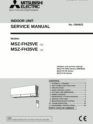 Mitsubishi Air Conditioner Service Manual 39