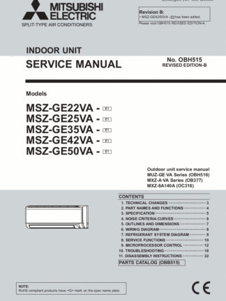 Mitsubishi Air Conditioner Service Manual 40