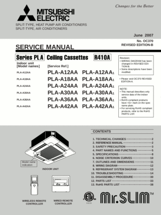 Mitsubishi Air Conditioner Service Manual 44