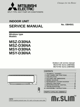 Mitsubishi Air Conditioner Service Manual 49