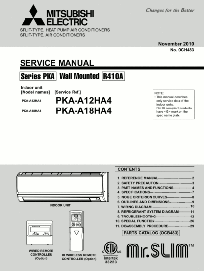 Mitsubishi Air Conditioner Service Manual 50