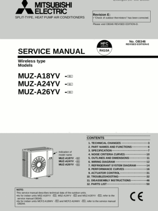 Mitsubishi Air Conditioner Service Manual 64
