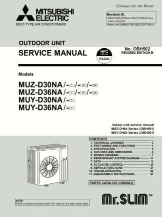 Mitsubishi Air Conditioner Service Manual 66