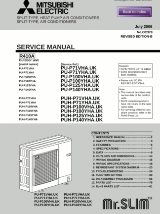 Mitsubishi Air Conditioner Service Manual 69