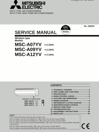 Mitsubishi Air Conditioner Service Manual 79
