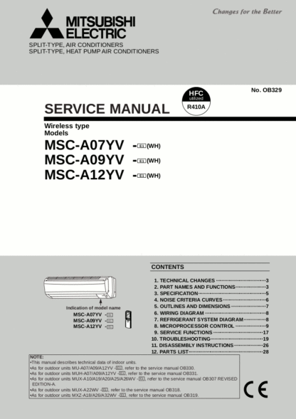 Mitsubishi Air Conditioner Service Manual 79