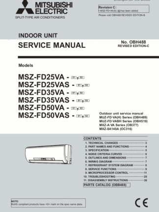 Mitsubishi Air Conditioner Service Manual 97