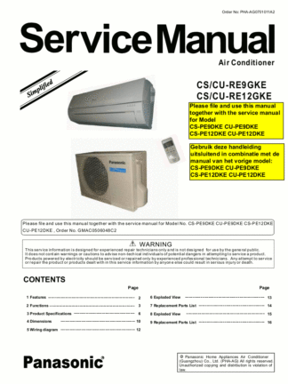 Panasonic Air Conditioner Service Manual 03