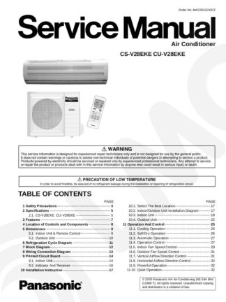 Panasonic Air Conditioner Service Manual 08