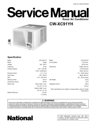 Panasonic Air Conditioner Service Manual 101