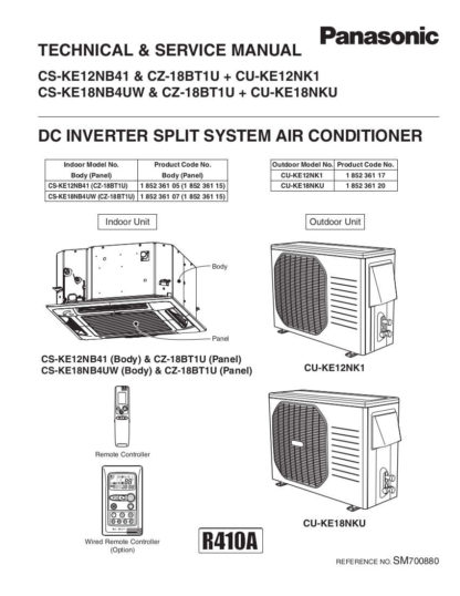 Panasonic Air Conditioner Service Manual 110