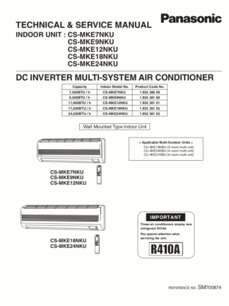 Panasonic Air Conditioner Service Manual 112