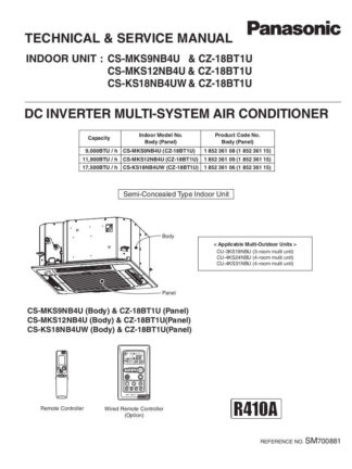 Panasonic Air Conditioner Service Manual 113