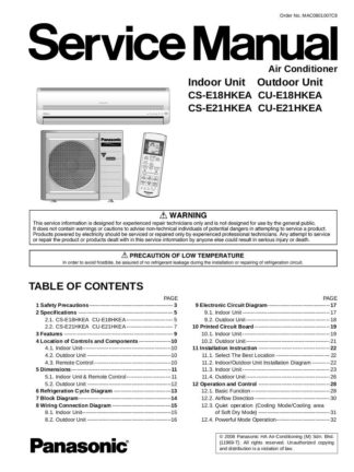 Panasonic Air Conditioner Service Manual 24
