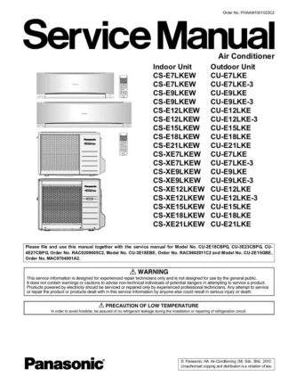 Panasonic Air Conditioner Service Manual 25