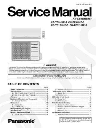 Panasonic Air Conditioner Service Manual 32